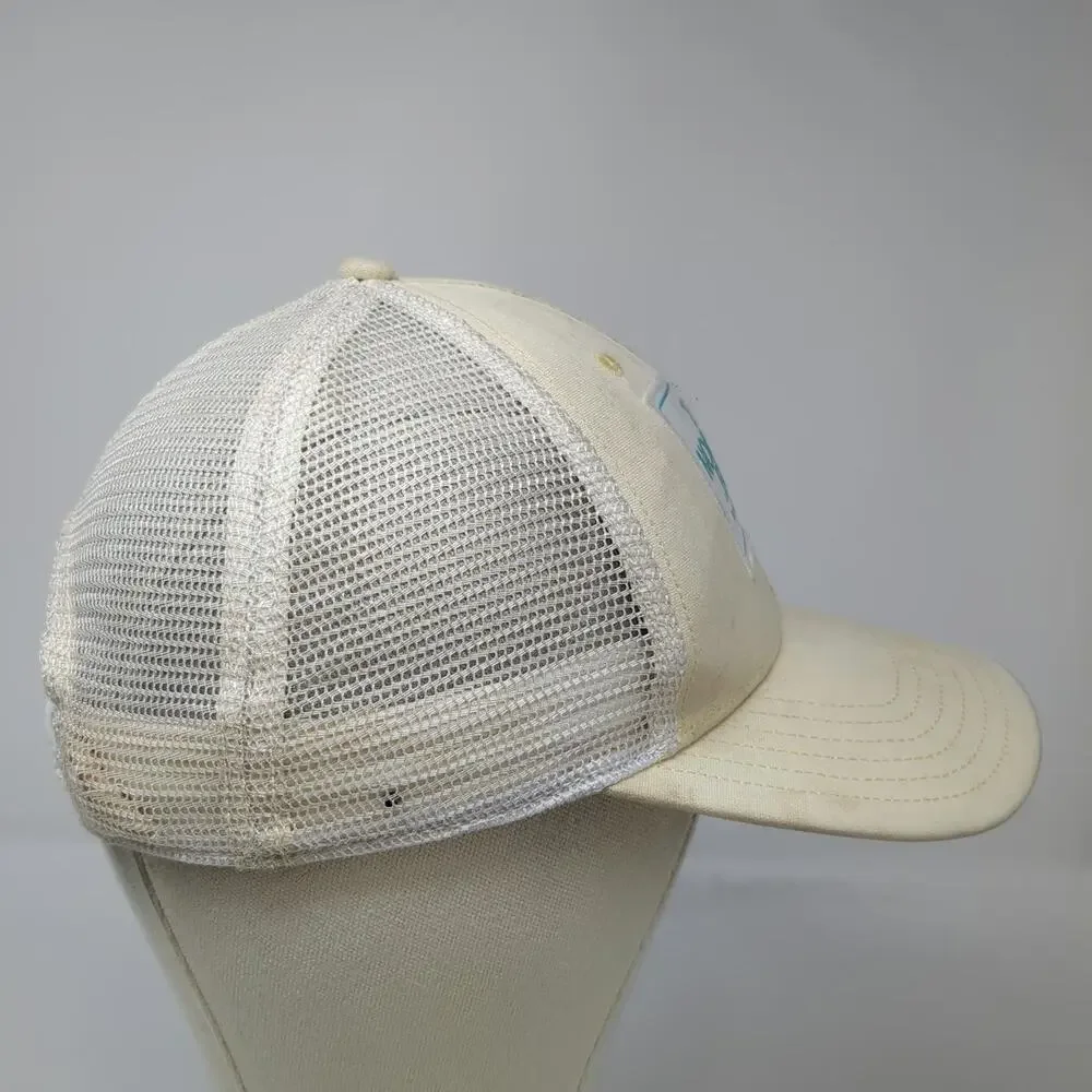 The North Face Trucker Hat Beige One Size Mesh Back Snapback Berkeley Patch Logo
